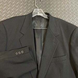 Nino Cerruti Rue Royal Black 2 Button Blazer Jacket Men's Size‎ 44R